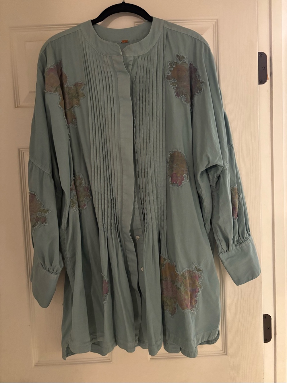 Free People Mari Long Blouse Dress Tunic Boho Oversized Small